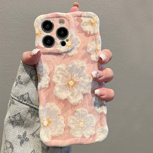 💐Coque de téléphone exquise de peinture à l'huile colorée pour iPhone