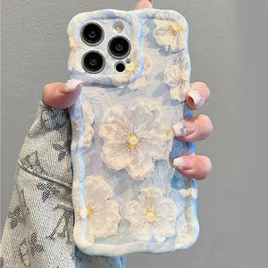 💐Coque de téléphone exquise de peinture à l'huile colorée pour iPhone