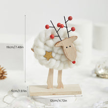 Charger l&#39;image dans la galerie, Décorations d&#39;arbre de Noël en feutre de bois de renne et d&#39;élan