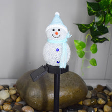 Charger l&#39;image dans la galerie, Lampe solaire bonhomme de neige super mignonne