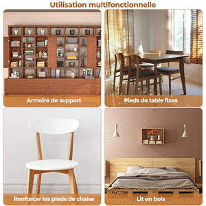 Connecteur d'angle de meuble universel en acier inoxydable (10 pièces)