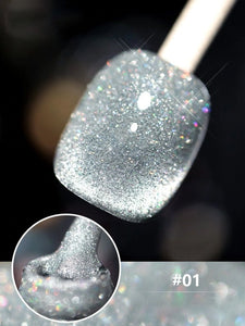 🎉Vernis à Ongles œil de Chat Laser Diamanté