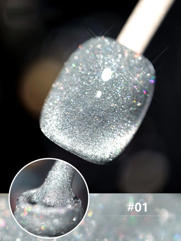 🎉Vernis à Ongles œil de Chat Laser Diamanté