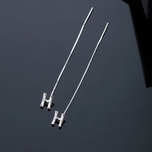 ✨Boucles d'oreilles alphabet brillant-Lettre Boucle D'oreille Ligne（1 pièce ）
