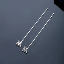 Charger l&#39;image dans la galerie, ✨Boucles d&#39;oreilles alphabet brillant-Lettre Boucle D&#39;oreille Ligne（1 pièce ）