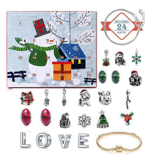 Charger l&#39;image dans la galerie, Calendrier De Compte à Rebours 24 jours Bricolage Perlé Boîte Aveugle Cadeau De Noël Bracelet