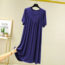 Charger l&#39;image dans la galerie, Robe pyjama ample à manches courtes super douce et confortable