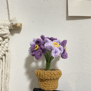 Fleurs tricotées à la main