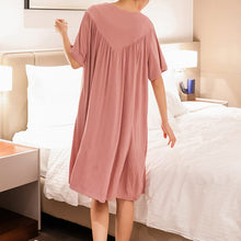 Charger l&#39;image dans la galerie, Robe pyjama ample à manches courtes super douce et confortable