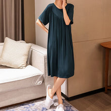 Charger l&#39;image dans la galerie, Robe pyjama ample à manches courtes super douce et confortable