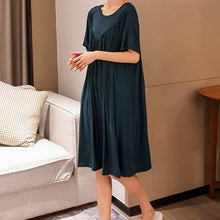 Charger l&#39;image dans la galerie, Robe pyjama ample à manches courtes super douce et confortable
