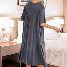 Charger l&#39;image dans la galerie, Robe pyjama ample à manches courtes super douce et confortable