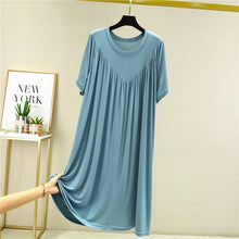 Charger l&#39;image dans la galerie, Robe pyjama ample à manches courtes super douce et confortable
