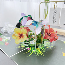 Charger l&#39;image dans la galerie, Carte de vœux en 3D avec fleurs faites à la main