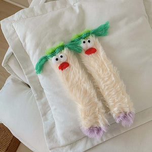 Chaussettes chaudes et douillettes pour monstres de dessins animés
