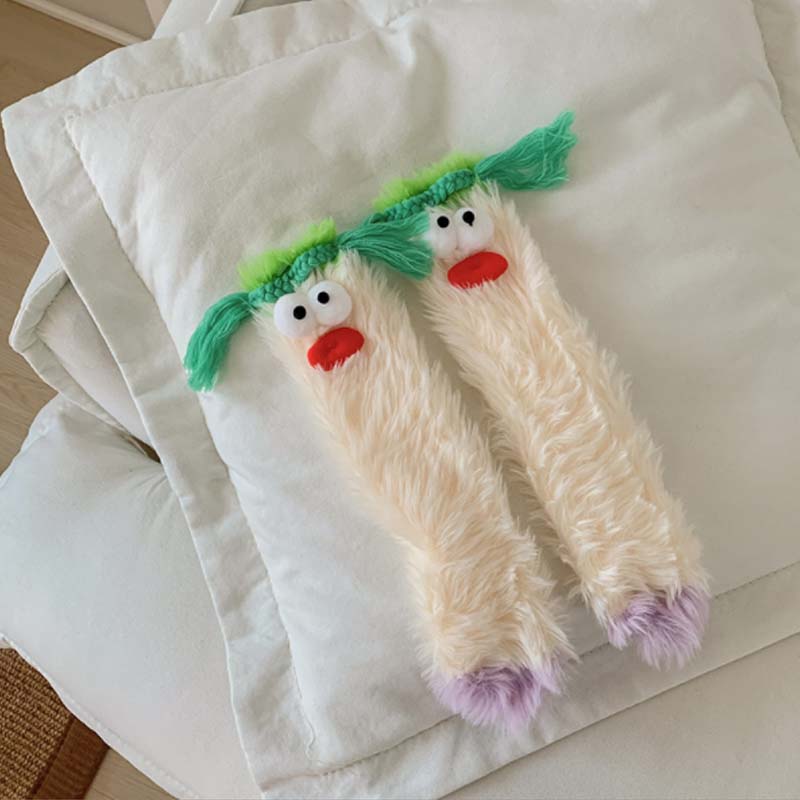 Chaussettes chaudes et douillettes pour monstres de dessins animés