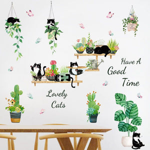 🌵Autocollants muraux 3D Greenery