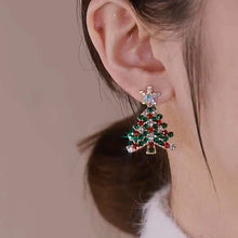 Charger l&#39;image dans la galerie, Boucles D&#39;oreilles Tiges Sapin De Noël