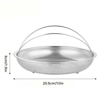 Charger l&#39;image dans la galerie, Panier d&#39;égouttage en acier inoxydable pour cuiseur vapeur