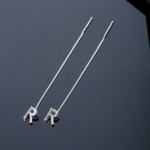 ✨Boucles d'oreilles alphabet brillant-Lettre Boucle D'oreille Ligne（1 pièce ）