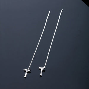 ✨Boucles d'oreilles alphabet brillant-Lettre Boucle D'oreille Ligne（1 pièce ）