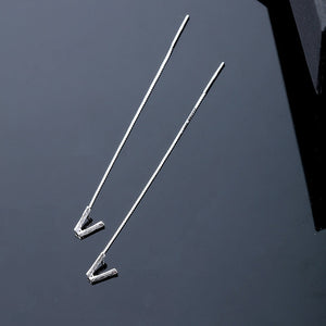 ✨Boucles d'oreilles alphabet brillant-Lettre Boucle D'oreille Ligne（1 pièce ）