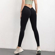 Charger l&#39;image dans la galerie, Leggins de gymnastique à dos en V