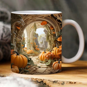 Mug citrouille à trou fissuré