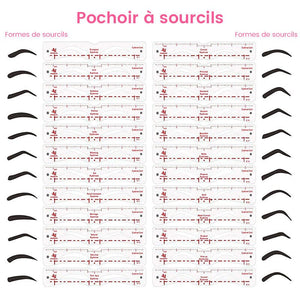 Kit de pochoirs à sourcils en silicone