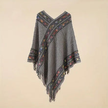 Charger l&#39;image dans la galerie, Pull Poncho à franges