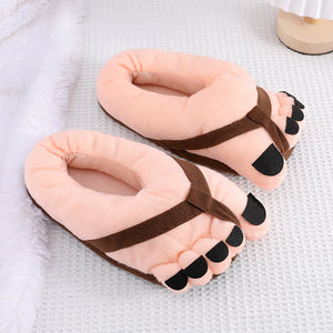 Pantoufles en peluche à pied amusantes