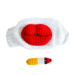 Masque de cigarette bouche saucisse