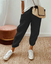 Charger l&#39;image dans la galerie, Pantalon uni en coton lin