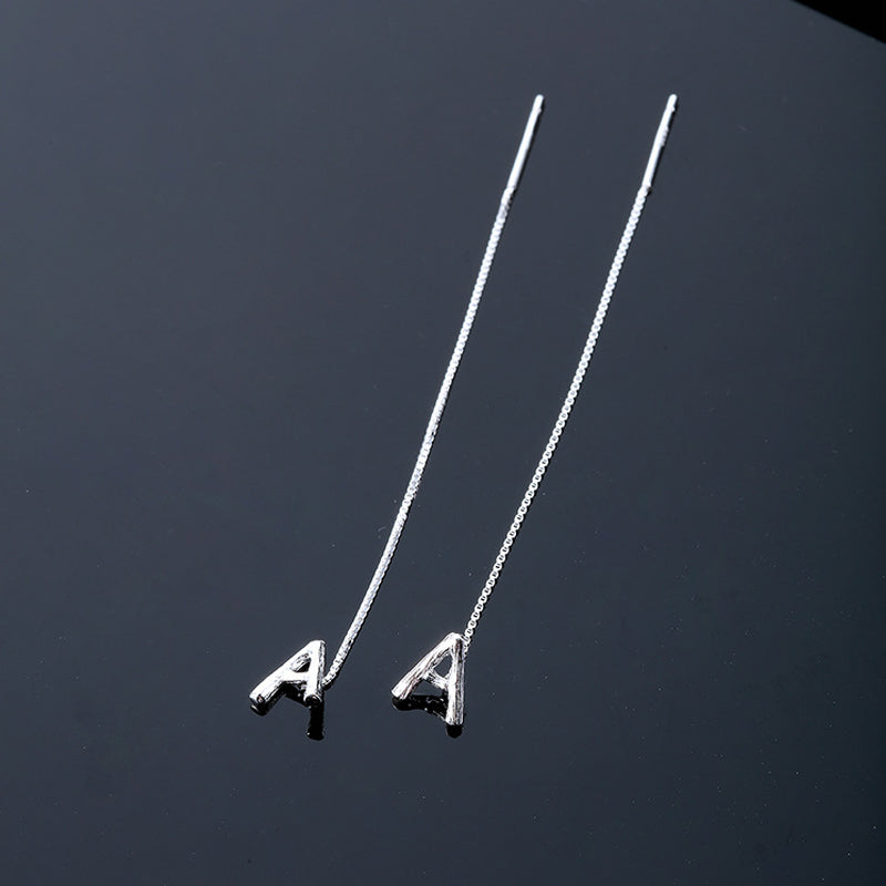 ✨Boucles d'oreilles alphabet brillant-Lettre Boucle D'oreille Ligne（1 pièce ）