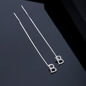 ✨Boucles d'oreilles alphabet brillant-Lettre Boucle D'oreille Ligne（1 pièce ）