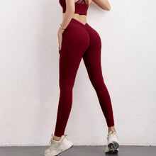 Charger l&#39;image dans la galerie, Leggins de gymnastique à dos en V