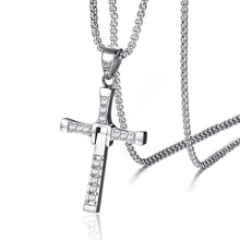 Charger l&#39;image dans la galerie, Collier Acier Titane Croix
