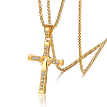 Charger l&#39;image dans la galerie, Collier Acier Titane Croix