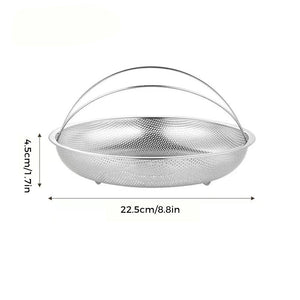 Panier d'égouttage en acier inoxydable pour cuiseur vapeur