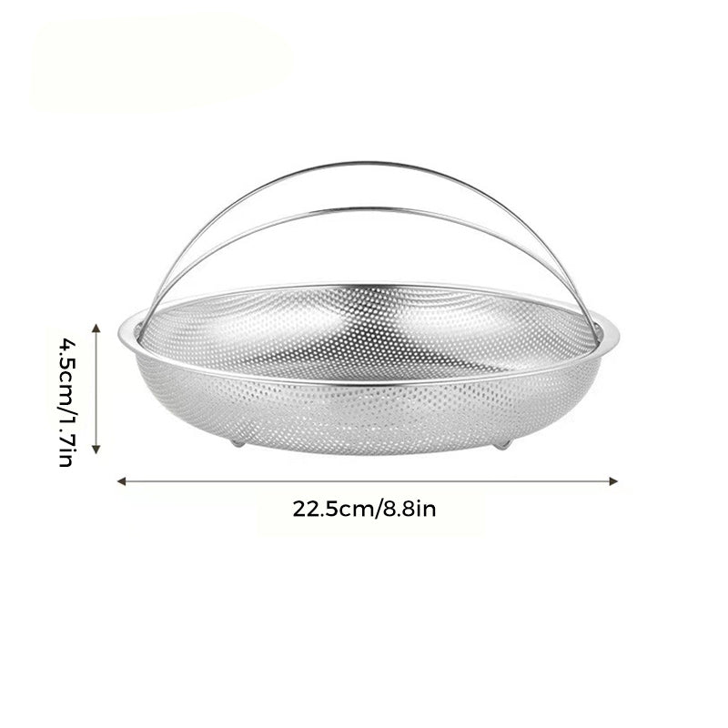 Panier d'égouttage en acier inoxydable pour cuiseur vapeur