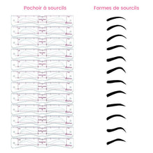 Charger l&#39;image dans la galerie, Kit de pochoirs à sourcils en silicone