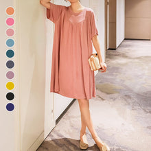 Charger l&#39;image dans la galerie, Robe pyjama ample à manches courtes super douce et confortable