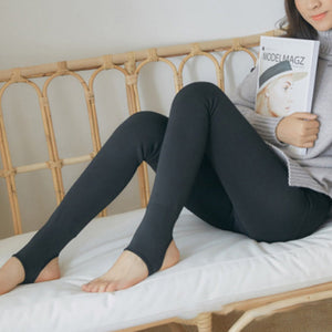 Flawless Legs Faux collants élastiques translucides chauds doublés de peluche