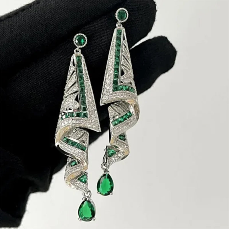 Boucles d'oreilles vintage en satin