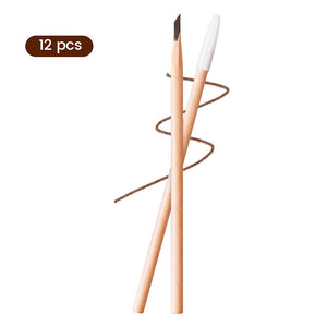 Crayon à sourcils en bois imperméable (12 PCS)