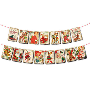 Bannière de Noël de style vintage