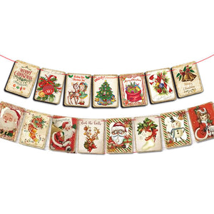 Bannière de Noël de style vintage
