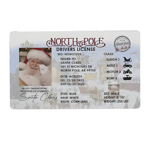 🎅Permis de conduire perdu du Père Noël|Cadeaux amusants pour les enfants