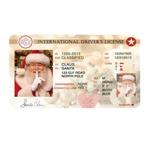 🎅Permis de conduire perdu du Père Noël|Cadeaux amusants pour les enfants