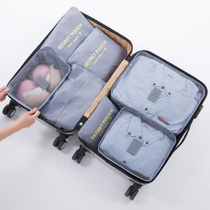 Ensemble organisateur de voyage 7 pièces